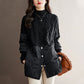 Vrouwen Elegante Gebreide Patchwork Warme Jas