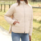 Oversized gewatteerd lichtgewicht donsjack voor dames