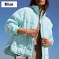 Oversized gewatteerd lichtgewicht donsjack voor dames