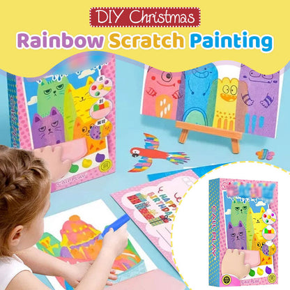 🎅20-delige set DIY Regenboog Kras Kerst Schilderij