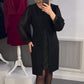 🔥HETE VERKOOP - Zwarte midi-jurk met strass-decor