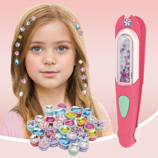Doe-het-zelf creatieve tijdelijke haarverf en glittertool voor kinderen