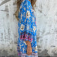 Casual Bloemen V-hals Jurk met Knopen
