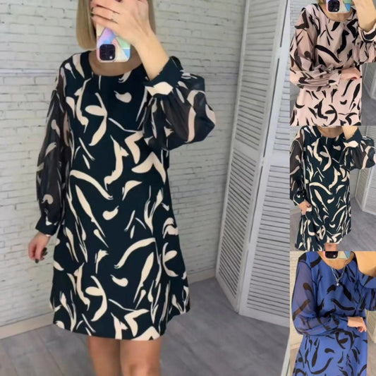 Vrouwenmode Ronde Hals Los Jurkje