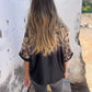 Knoopshirt met luipaardprint voor dames