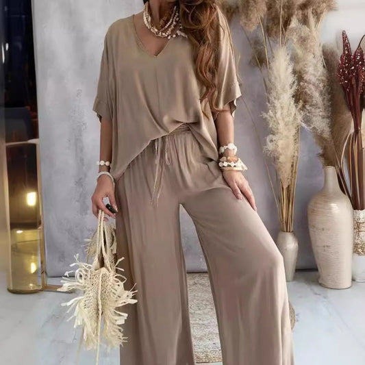 🌸Speciale prijs🌸 Casual v-hals en losse vleermuis mouw voor dames