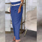 Vrouwen effen kleur onregelmatige casual broek