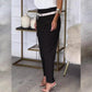 Vrouwen effen kleur onregelmatige casual broek