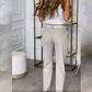 Vrouwen effen kleur onregelmatige casual broek