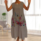 🌸 Vrouwen Loose Ronde Hals Mouwloze Bloemenjurk