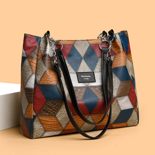 Patchwork draagtas voor dames