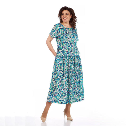 🌸Zomerjurk van chiffon met patroon