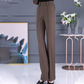 Casual damesbroek met hoge taille en rechte pijpen