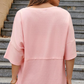 Casual Button Down Wafel Gebreide Top