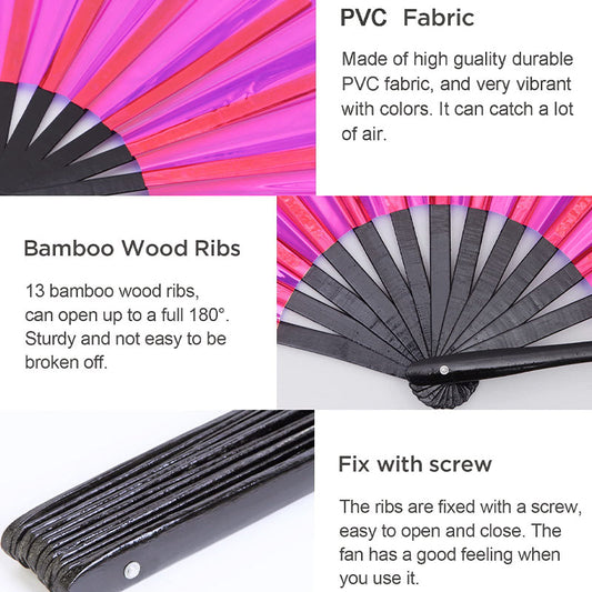 Bamboo handheld vouwventilator voor dames