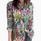 Casual Retro Strandstijl Gedrukt Shirt Met Lange Mouwen