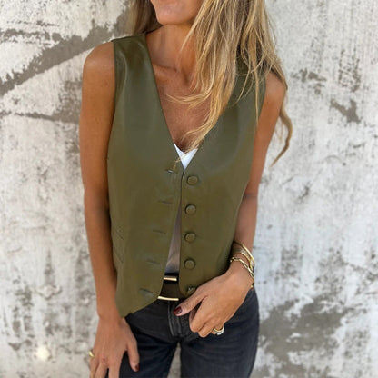 ⏳le -beperkte korting🌸women's mode -elegante massieve kleurenvest