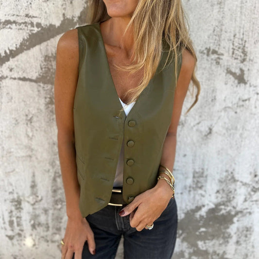 ⏳le -beperkte korting🌸women's mode -elegante massieve kleurenvest