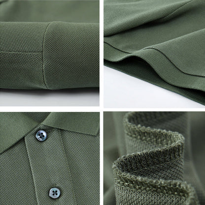 T-shirt à manches courtes à revers pour hommes d'affaires décontractés