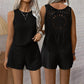 Casual dames broek 2-delige mouwloze top set