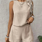 Casual dames broek 2-delige mouwloze top set