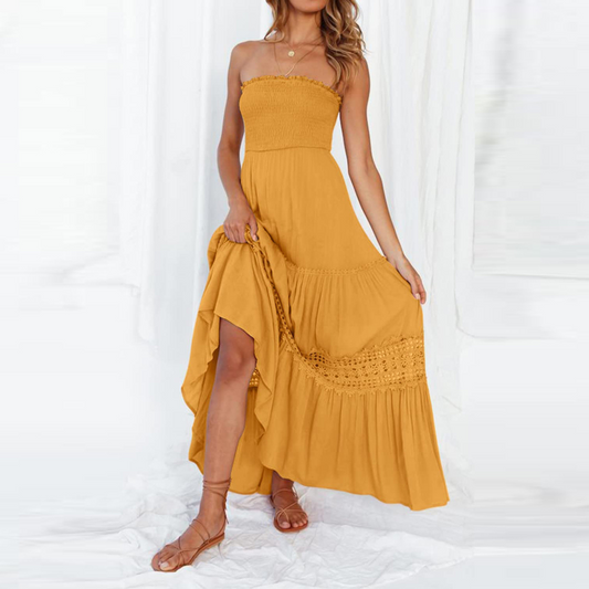 Elegante Bustier Lange Jurk