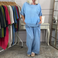 Casual top- en brede broek voor dames