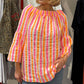 Comfortabel en ademend gestreept casual topje voor dames