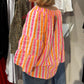 Comfortabel en ademend gestreept casual topje voor dames