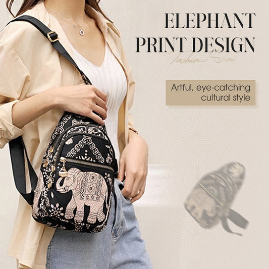 Boho Olifantenprint Crossbody Tas