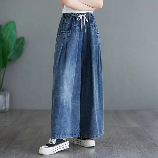 Vintage wijde denim broek