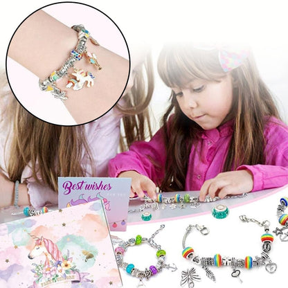 💫 NU 50% KORTING! 🎁 Set voor het maken van bedelarmbanden - inclusief kralen en gereedschap, creatief plezier voor kinderen/volwassenen, perfect cadeau-idee 👧📦