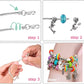 💫 NU 50% KORTING! 🎁 Set voor het maken van bedelarmbanden - inclusief kralen en gereedschap, creatief plezier voor kinderen/volwassenen, perfect cadeau-idee 👧📦