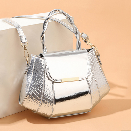 Luxe patchwork schoudertas voor dames