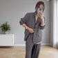 🍁🔥Beperkte aanbieding: herfstnieuwigheden vandaag 50% korting! Dames tweedelige set: blazer met lange mouwen & broek met wijde pijpen