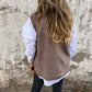 Casual gebreid vest met V-hals voor dames