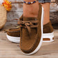 Casual lage platformschoenen met veters voor dames