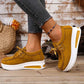 Casual lage platformschoenen met veters voor dames