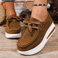 Casual lage platformschoenen met veters voor dames