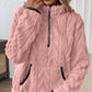 Sweatshirt met halve rits en pluizige zak