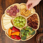 Afneembaar verdeeld dienblad voor snacks
