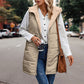 🌸 Up tot 50% korting🔥Dames Herfst Omkeerbare Bodywarmer Mouwloos Faux Fleece Jack