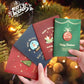 Vrolijke kerstkaart met envelop