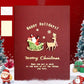 Vrolijke kerstkaart met envelop