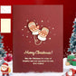 Vrolijke kerstkaart met envelop