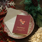 Vrolijke kerstkaart met envelop