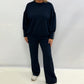 2-delige set van sweatshirt en broek in plus size voor dames